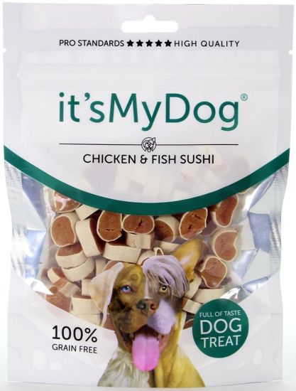 It's My Dog Suchi Chicken &amp; Fish Grain Free -Кучешко лакомство суши пиле и риба, без зърно, 85 гр